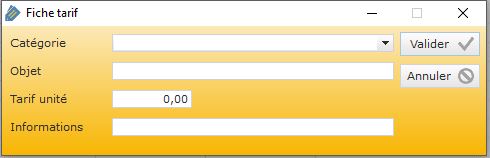 Nouveau tarif