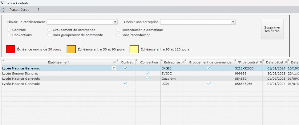 Scolar Contrats Visualiser un contrat